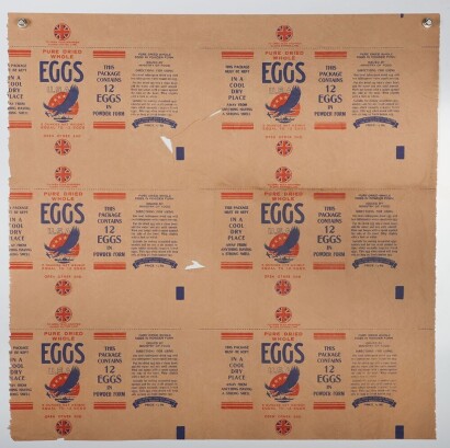 WW2 Period 'Pure Dried Eggs' Tin Labels, Unused.