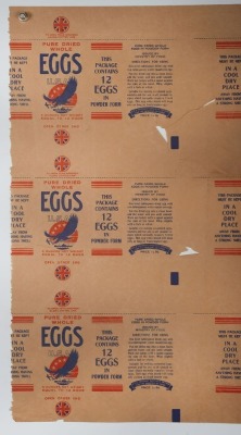 WW2 Period 'Pure Dried Eggs' Tin Labels, Unused. - 2