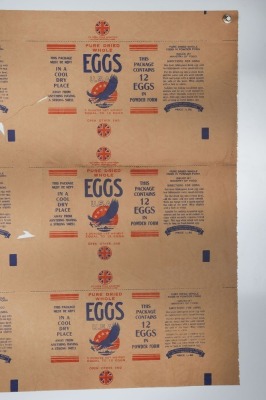 WW2 Period 'Pure Dried Eggs' Tin Labels, Unused. - 3