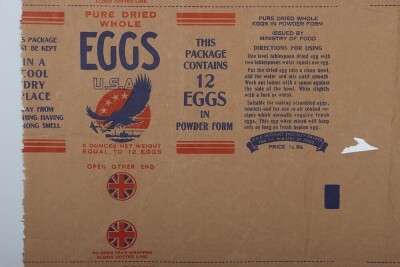 WW2 Period 'Pure Dried Eggs' Tin Labels, Unused. - 4