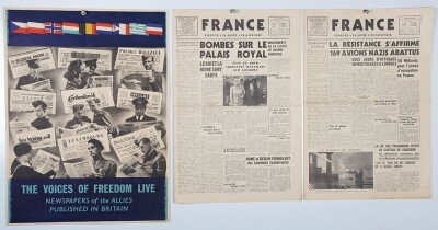WW2 British, Allied Nations Poster, 'The Voices of Freedom Live'. - 5