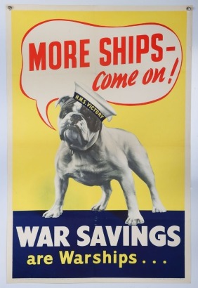 WW2 British Royal Navy 'War Savings' Poster.