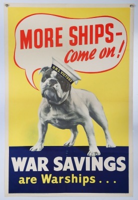WW2 British Royal Navy 'War Savings' Poster.