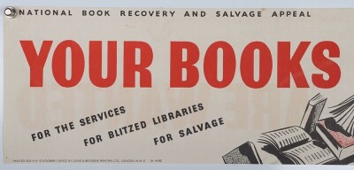 WW2 British Advertisement Posters, 'Victory Harvest' and 'Books Wanted'. - 2