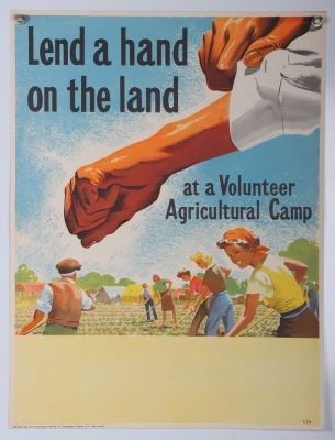 WW2 British 'Lend a Hand on the Land' Poster.