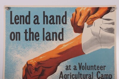 WW2 British 'Lend a Hand on the Land' Poster. - 2