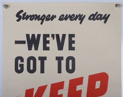 WW2 British Propaganda Poster, 'Keep At It'. - 2