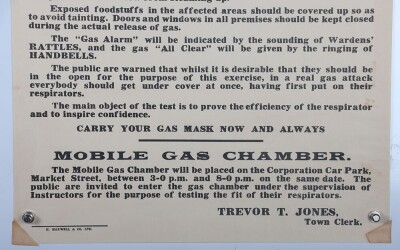 WW2 British Home Front, Gas Warning Poster, 1941. - 3