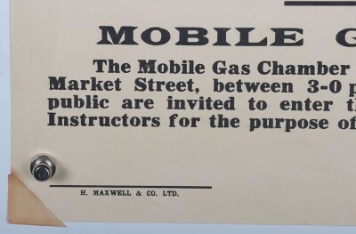 WW2 British Home Front, Gas Warning Poster, 1941. - 4