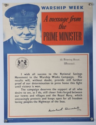 WW2 British 'Warship Week' Poster.