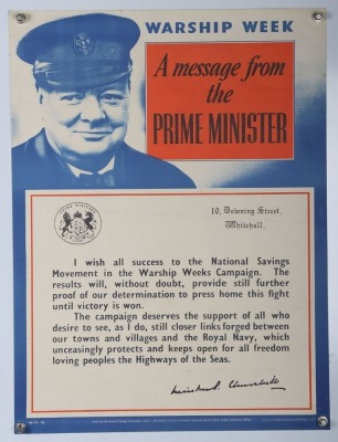 WW2 British 'Warship Week' Poster.
