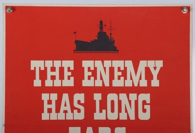 WW2 British 'Careless Talk Costs Lives and Ships' Poster. - 2