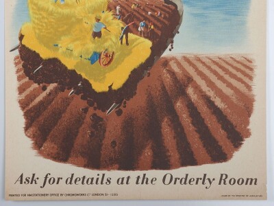 WW2 British 'Lend a Hand on the Land' Poster. - 3