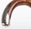 A silver and malacca walking stick, London 1856 - 14