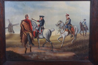 Frederick the Great, Oil on Wood Painting - 2