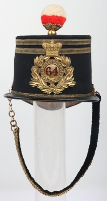 Victorian 64th (2nd Staffordshire) Regiment of Foot Shako 1869-78