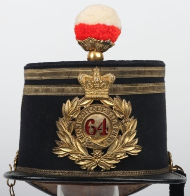 Victorian 64th (2nd Staffordshire) Regiment of Foot Shako 1869-78 - 2
