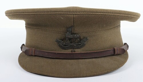 WW1 British Officers Service Dress Peaked Cap, Royal Warwickshire Regiment.