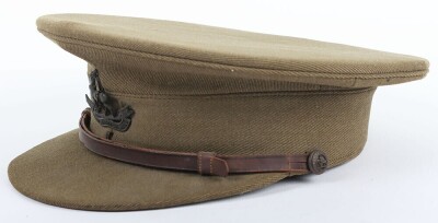 WW1 British Officers Service Dress Peaked Cap, Royal Warwickshire Regiment. - 3