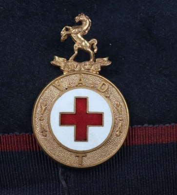 Scarce WW1 Period Kent Voluntary Aid Detachment (V.A.D) Female Headdress - 2