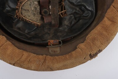 WW1 British Other Ranks Steel Helmet with Original Trench Cover - 6