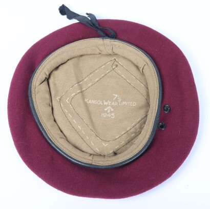 WW2 British Airborne Forces Maroon Beret, 1945 Dated.