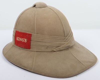 WW2 British Kings Liverpool Regiment Other Ranks Foreign Service Helmet, - 3