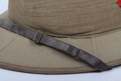 WW2 British Officers Foreign Service Helmet of Captain J S Holland, 196/195 Light Anti-Aircraft Regiment Royal Artillery, - 2