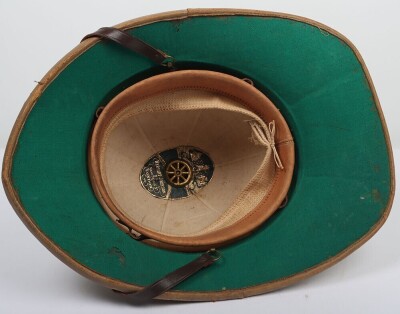 WW2 British Officers Foreign Service Helmet of Captain J S Holland, 196/195 Light Anti-Aircraft Regiment Royal Artillery, - 6