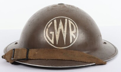 WW2 British 'Great Western Railway' (GWR) Mk.II Steel Helmet.
