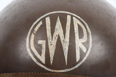 WW2 British 'Great Western Railway' (GWR) Mk.II Steel Helmet. - 2