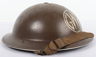 WW2 British 'Great Western Railway' (GWR) Mk.II Steel Helmet. - 3