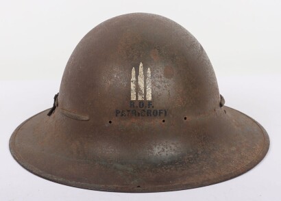 WW2 British Home Front ' Zuckerman' Helmet, Royal Ordnance Factory, Patricroft.