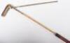 An Edwardian walking stick with spirit level (lacking liquid) and scaled ruler, with horn handle - 9