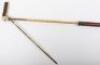 An Edwardian walking stick with spirit level (lacking liquid) and scaled ruler, with horn handle - 10