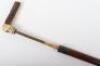 An Edwardian walking stick with spirit level (lacking liquid) and scaled ruler, with horn handle - 11
