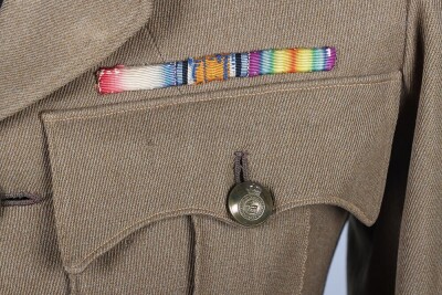 WW1, Great War British Officers Cuff Rank Service Dress Tunic, Royal Warwickshire Regiment. - 5