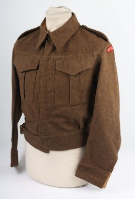 WW2 British Battle Dress Blouse, Royal Norfolk Regiment.