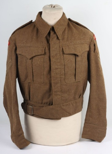 WW2 British Battle Dress, Serge, 1940 Dated. Royal Warwickshire Regiment.