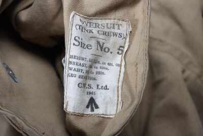 WW2 British Tank Suit, 'Pixie Suit' 1945 Dated. - 10