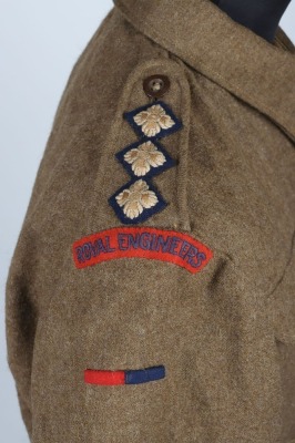 WW2 British Austerity Pattern Battle Dress Blouse, Royal Engineers. - 8