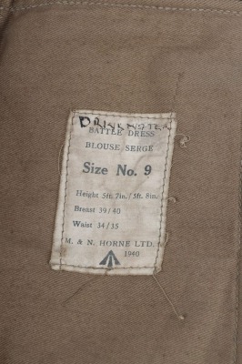 WW2 British Battle Dress, Serge, 1940 Dated. Royal Warwickshire Regiment. - 3