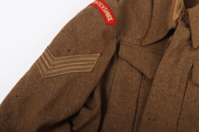 WW2 British Battle Dress, Serge, 1940 Dated. Royal Warwickshire Regiment. - 7