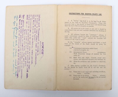 WW1 Great War Royal Navy Air Service (RNAS) Log Book. - 2