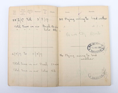 WW1 Great War Royal Navy Air Service (RNAS) Log Book. - 4