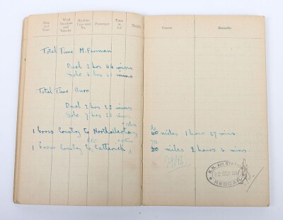 WW1 Great War Royal Navy Air Service (RNAS) Log Book. - 6