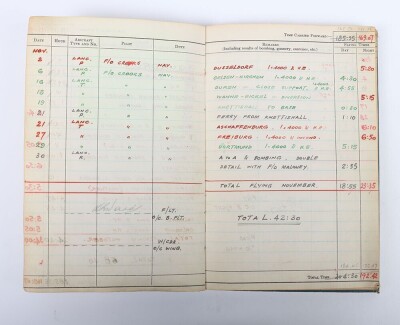 WW2 RAF Navigators Log Book & Medals, 625 Squadron, Bomber Command, 1944-45. - 5