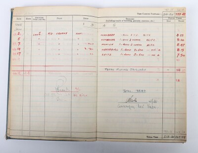 WW2 RAF Navigators Log Book & Medals, 625 Squadron, Bomber Command, 1944-45. - 7