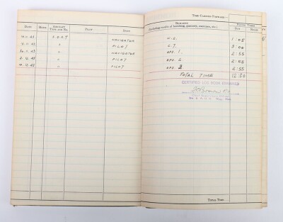 WW2 RAF Navigators Log Book & Medals, 625 Squadron, Bomber Command, 1944-45. - 12
