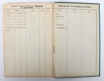 WW2 RAF Navigators Log Book & Medals, 625 Squadron, Bomber Command, 1944-45. - 16